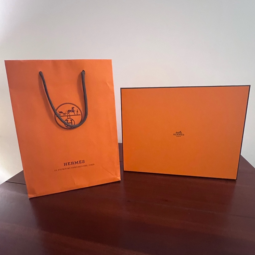 Hermes Authentic Shopping Bag And Box - Empty - image 1